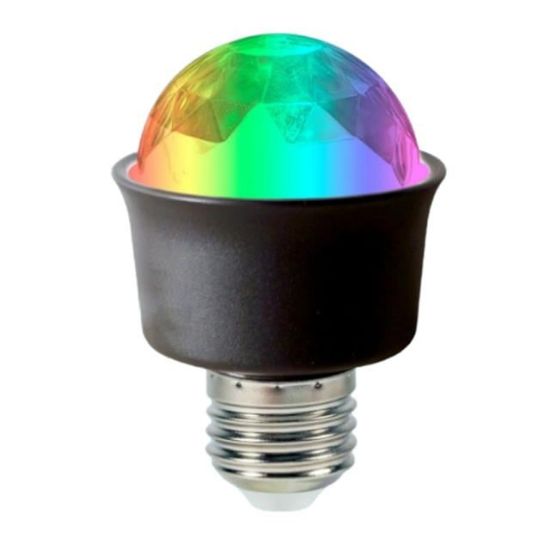 LEDX AL-KT6882 360 DERECE LED 3.3 WATT MİNİ E27 DUY RGB DİSKO LAMBA resmi