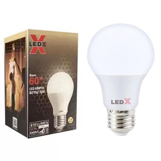 LEDX AL-A109 9 WATT E27 6500K 810 LÜMEN BEYAZ LED AMPUL resmi