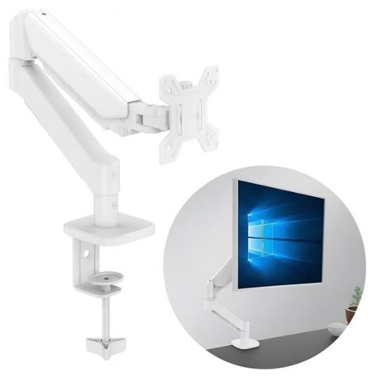 PowerMaster PM-252 13-32'' Amortisörlü Stand Tek Kol LCD-LED Gaming Monitör Tutucu Beyaz Stand Askı Aparatı resmi