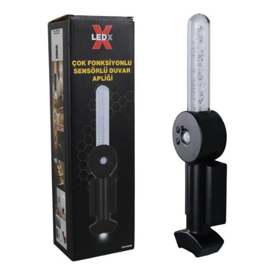 Ledx YD-24060 Mıktanıslı Rgb Renkli Usb Şarjlı 800 mAh 3 Kademeli Işıklı Sensörlü Duvar Aplik        resmi