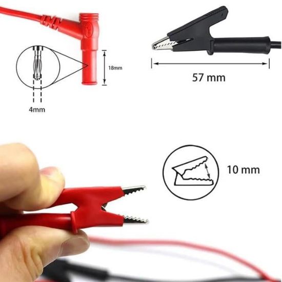 Powermaster PM-27080 Krokodil Uçlu Ölçü Aleti Probu resmi