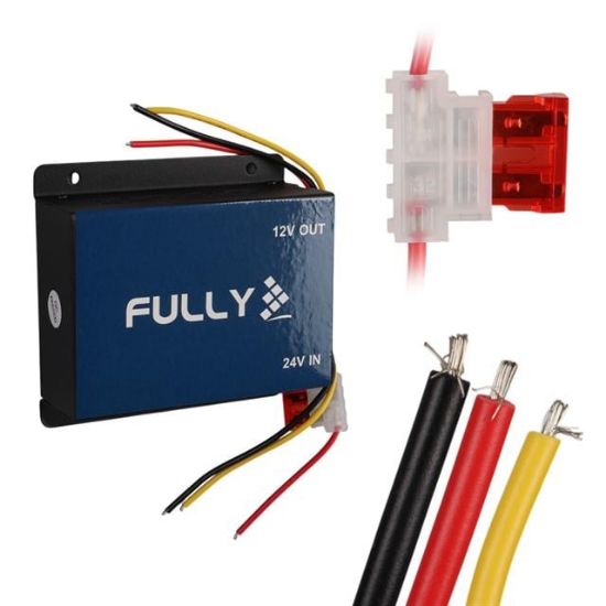 Fully 2412 24V/12V DC-DC 30 Amper Oto Akü Voltaj Konvertör Oto-Kamyon-Tır Uyumlu resmi