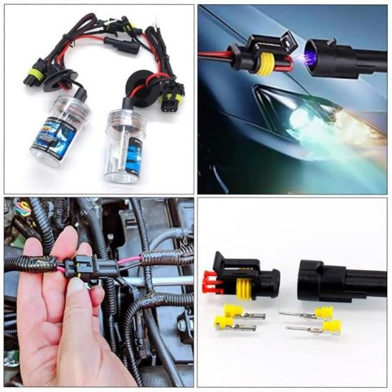 PowerMaster PM-28532 HID JST Konnektör Seti Oto Elektrik Kablo Soketleri Su Geçirmez 352 Parça resmi