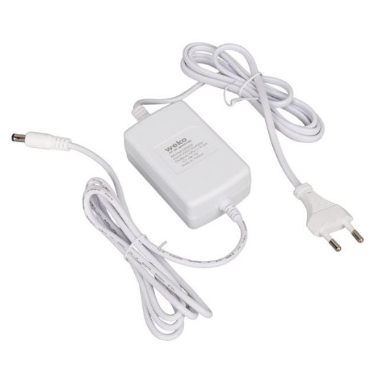 Weko Tottolet 1200 12 Volt - 3.2 Amper 5.5 2.5 Uçlu Yerli Üretim Plastik Kasa Beyaz Masaüstü Adaptör resmi