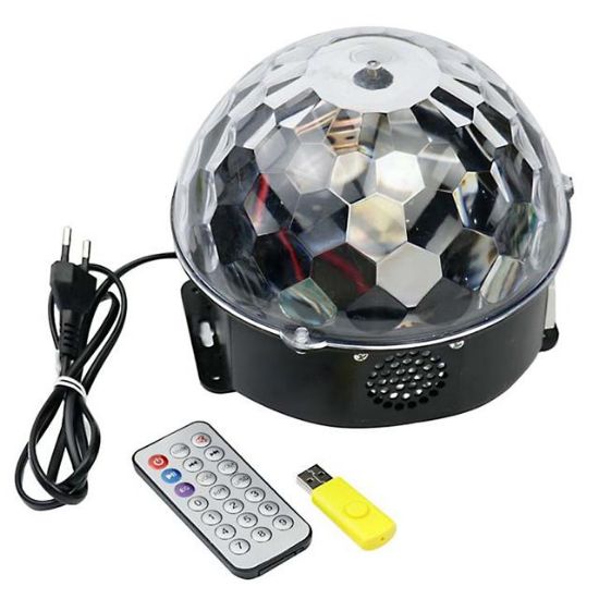 Ledx GM-0803B Sihirli Led Dönen Disko Topu Hoparlör Kablosuz USB/Mp3/Bluetooth Kumandalı 360 Derece resmi