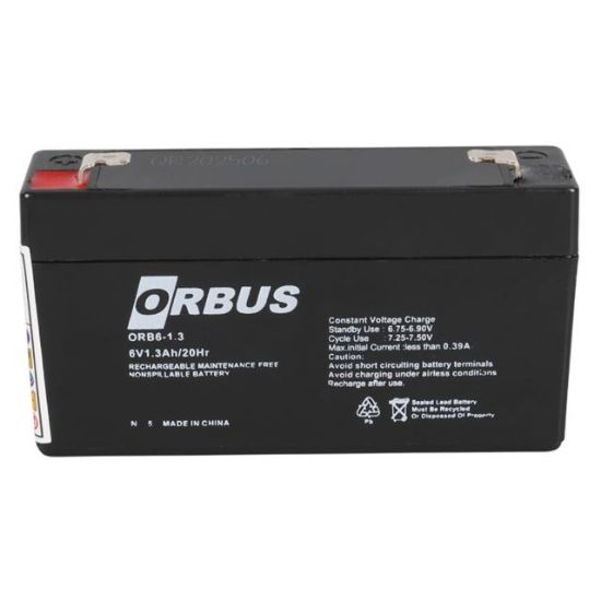 Orbus ORB-613 6 Volt 1.3 Amper Bakımsız Kuru Akü (98x25x52mm) resmi