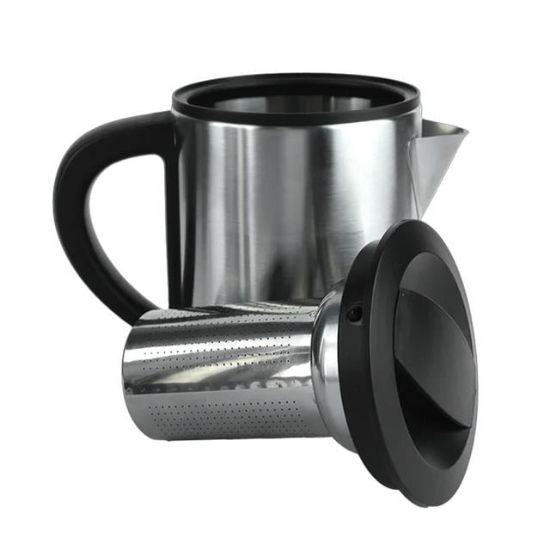 Crown CRW-2201 1800W 1.8 - 0.8 Litre Çelik Hazneli Çaycı Mutfak Kettle Demlikli Ve Süzgeçli Inox resmi