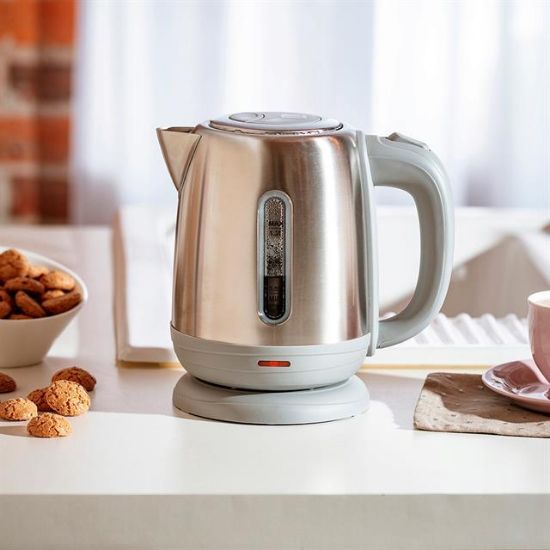 Crown CRW-7211 1800W 1.8 Litre Lüks Çelik Su Isıtıcı Kettle İnox resmi