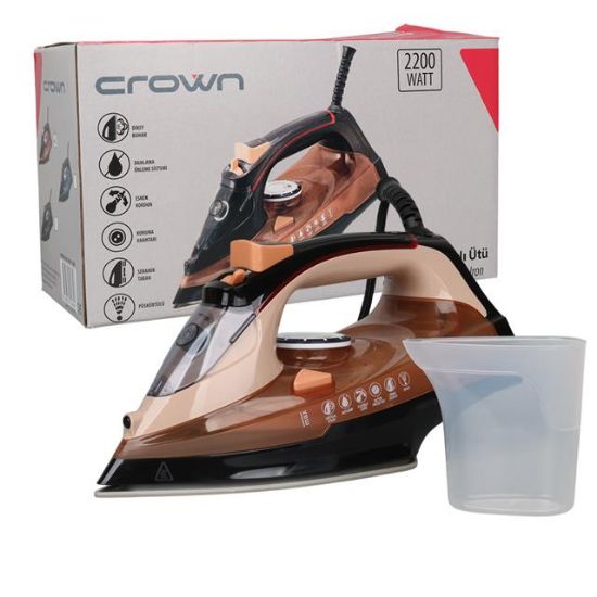 Crown CRW-7206 2200W Seramik Tabanlı Buharlı Ütü Rose resmi