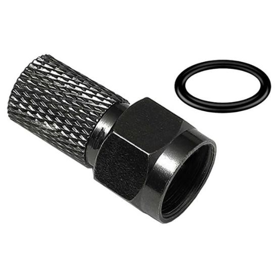 Fully E-325 Siyah Contalı RG6/U6 22mm 1.Kalite F Konnektör (100'lü Poşet) resmi