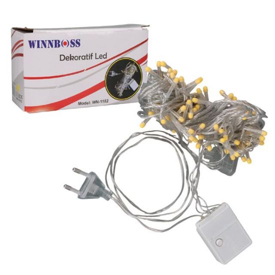 Winnboss WN-1182 Gün Işığı 10 Metre Dekoratif Led Yılbaşı Işığı 5 Watt AC220V resmi