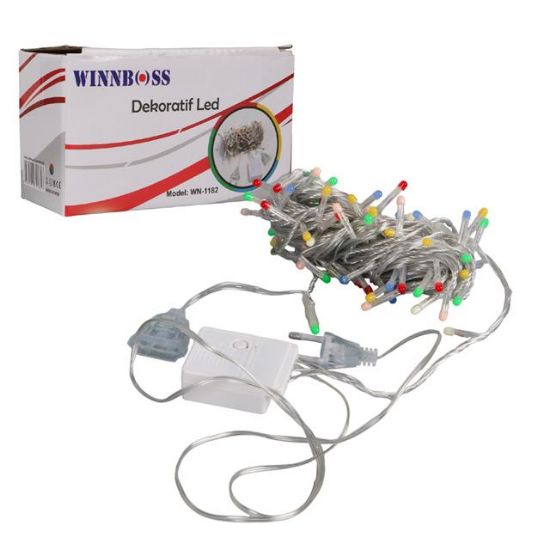 Winnboss WN-1182 RGB Renkli 10 Metre Dekoratif Led Yılbaşı Işığı 5 Watt AC220V resmi