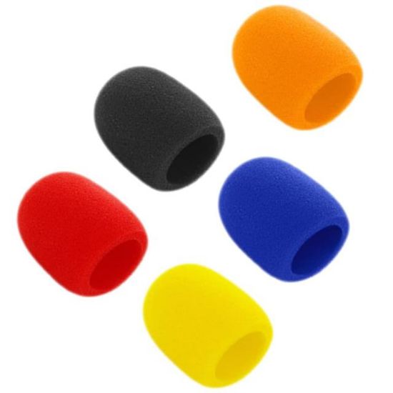 Tenon ZE-7130 5'li Standart 5 Renk El Mikrofon Süngeri (Sarı-Turuncu-Kırmızı-Mavi-Siyah) resmi