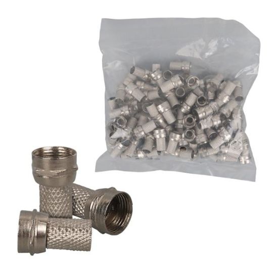 POWERMASTER RG6/U4 18MM GENİŞ F KONNEKTÖR (100LÜ POŞET) resmi