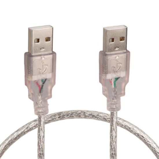 POWERMASTER 40 CM ŞEFFAF USB ERKEK-ERKEK KABLO resmi