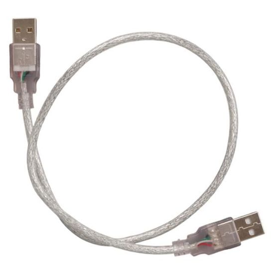 POWERMASTER 40 CM ŞEFFAF USB ERKEK-ERKEK KABLO resmi