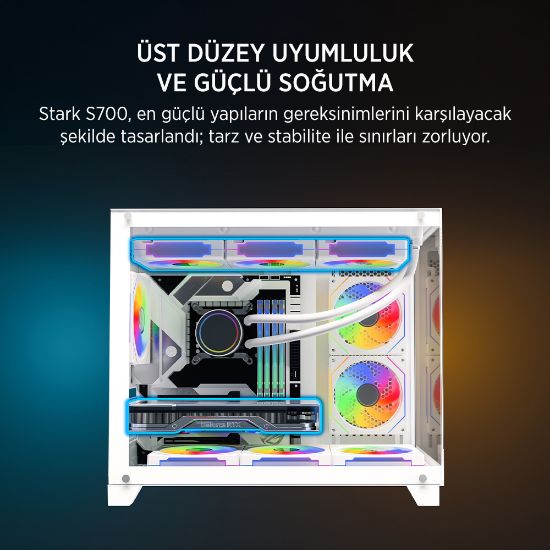 JAMES DONKEY STARK S700 750W BEYAZ GAMING KASA resmi