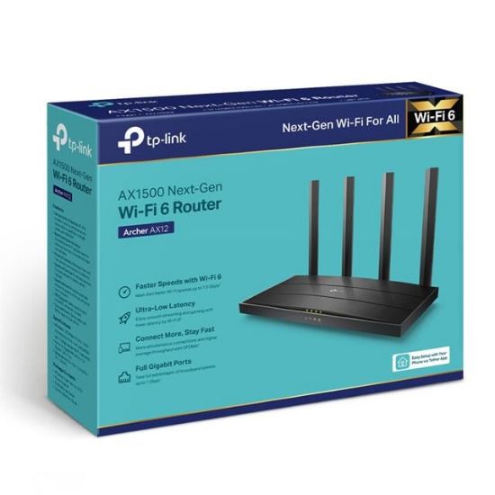 Tp-Link Archer AX12 AX1500 1200mbps Dual Band Gigabit Wifi 6 Router resmi
