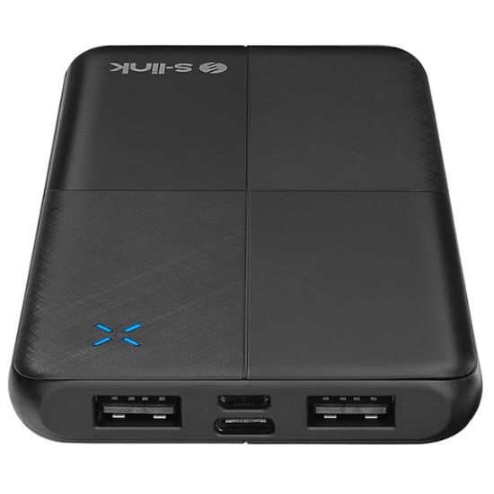 S-Link IP-G12N 10.000mAh MicroUSB + TYPE-C Siyah Taşınabilir Pil Şarj Cihazı Powerbank resmi