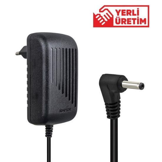 WEKO 12 VOLT - 3 AMPER 3.5*1.35 UÇLU  VERA YAZAR KASA POS YERLİ ÜRETİM PRİZ TİPİ PLASTİK KASA ADAPTÖR resmi