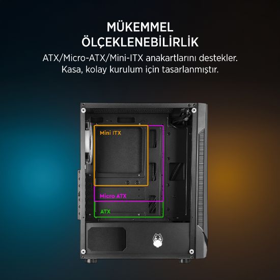 JAMES DONKEY HELIX H800 4XRBW ATX 550W GAMING KASA resmi