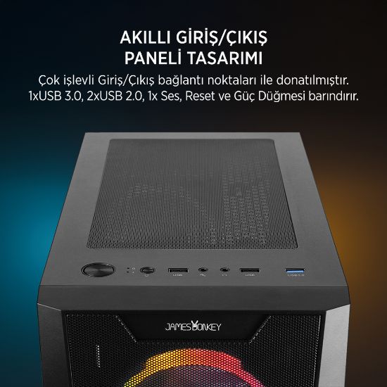 JAMES DONKEY HELIX H800 4XRBW ATX 550W GAMING KASA resmi