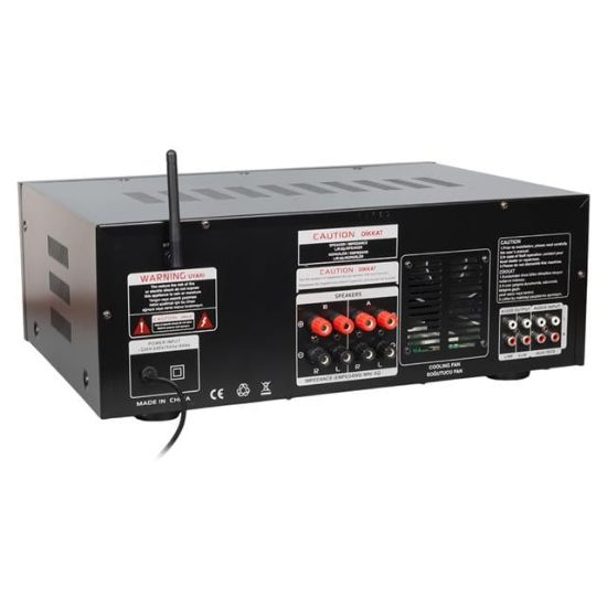 MAGICVOICE MV-550 2X100 WATT USB/SD/UK BALANS BT 4 MİK. GİRİŞLİ 4 HOP. ÇIKIŞLI STREO TRAFOSUZ MIXER KÜP ANFİ resmi