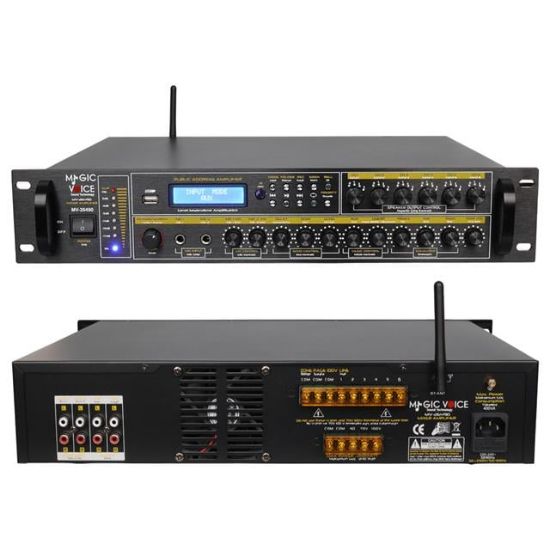 Magicvoice MV-26490 250 Watt 100 Volt Usb/Mp3/Bluetooth 6 Bölgeli Trafolu Mixer resmi