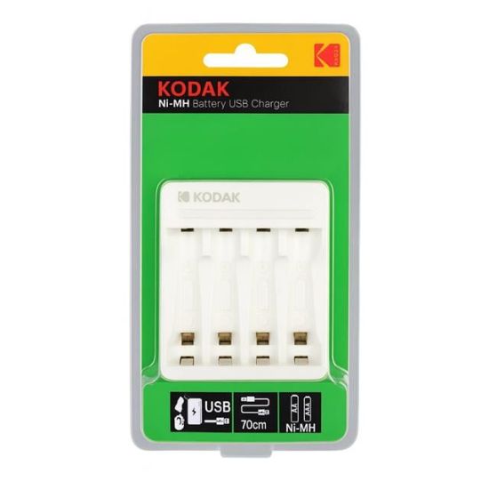 Kodak KD-29490 4'lü AA/AAA Ni-MH Otomatik Hızlı Pil Şarj Cihazı (Type-C) resmi