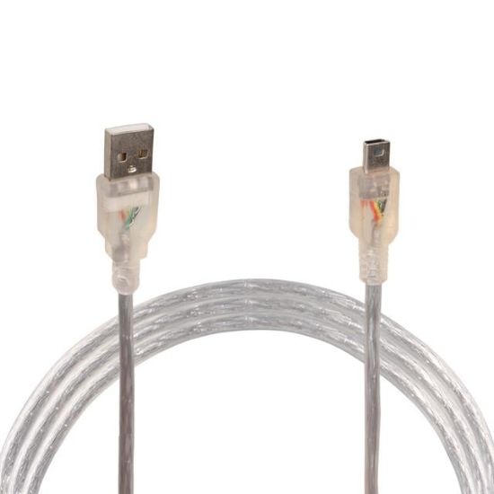 IPOD ŞARJ ALETİ KABLOSU USB 5 PİN GENİŞ 1.5 METRE ŞEFFAF POWERMASTER (SL-UK5) resmi
