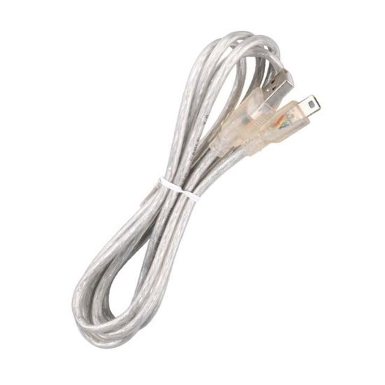 IPOD ŞARJ ALETİ KABLOSU USB 5 PİN GENİŞ 1.5 METRE ŞEFFAF POWERMASTER (SL-UK5) resmi