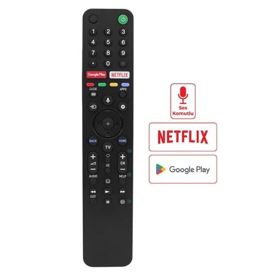 WEKO KL SONY RMF-TX500P NETFLIX-GOOGLE PLAY TUŞLU SES KOMUTLU LCD LED TV KUMANDA resmi
