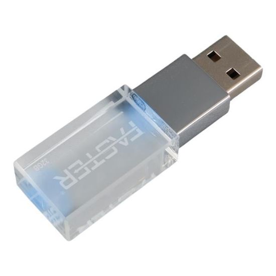 Faster 32 GB Mimi Serisi USB 3.0 Yüksek Hızlı Mavi Işıklı Metal Flash Bellek resmi
