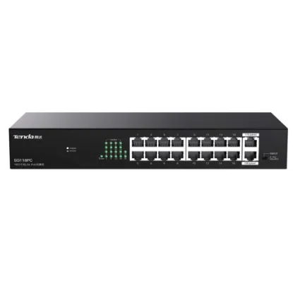 TENDA SG118PC 18PORT GIGABIT 10/100/1000 POE+ SWITCH resmi