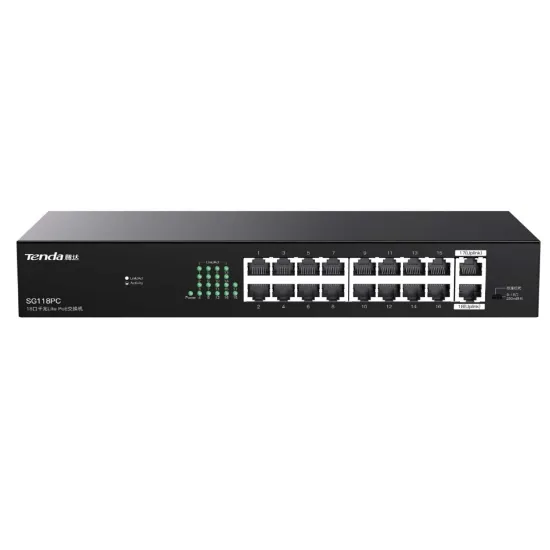 TENDA SG118PC 18PORT GIGABIT 10/100/1000 POE+ SWITCH resmi