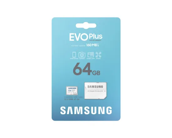 64GB SAMSUNG EVO PLUS MB-MC64SA/TR MICROSDXC resmi