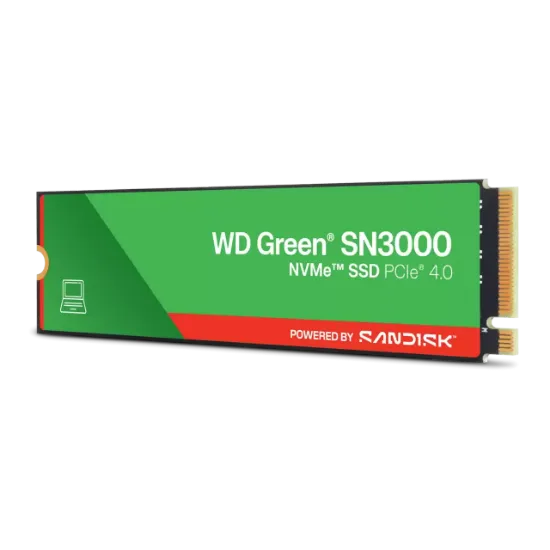 500GB WD GREEN M.2 NVMe SN3000 5000/4000MB/s WDS500G5G0E SSD resmi