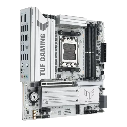 ASUS TUF GAMING B850M-PLUS WIFI 7 AMD ANAKART BEYAZ resmi