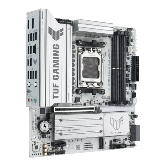 ASUS TUF GAMING B850M-PLUS WIFI 7 AMD ANAKART BEYAZ resmi