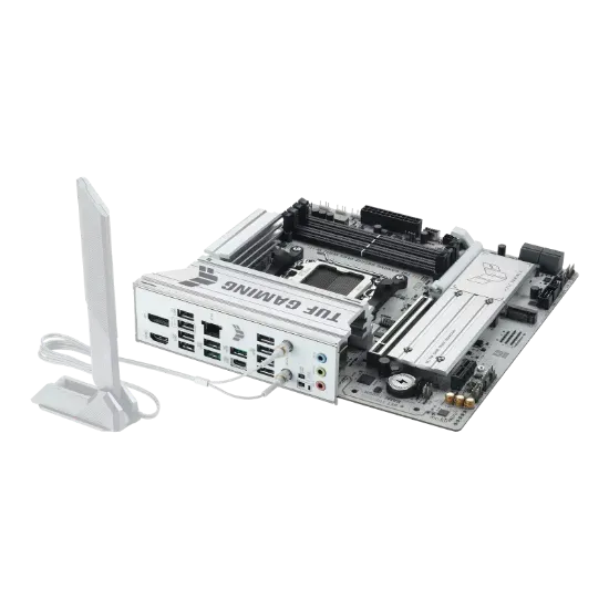 ASUS TUF GAMING B850M-PLUS WIFI 7 AMD ANAKART BEYAZ resmi