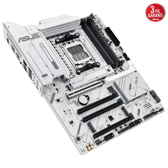 ASUS X870 MAX GAMING WIFI 7  AMD ANAKART BEYAZ resmi