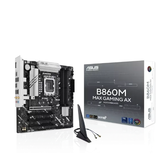 ASUS B860M MAX GAMING AX INTEL SOKET 1851 ANAKART resmi
