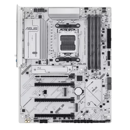 ASUS B850 MAX GAMING WIFI 7 AMD AM5 DDR5 ANAKART BEYAZ resmi