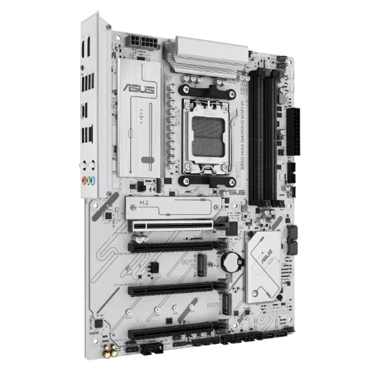 ASUS B850 MAX GAMING WIFI 7 AMD AM5 DDR5 ANAKART BEYAZ resmi