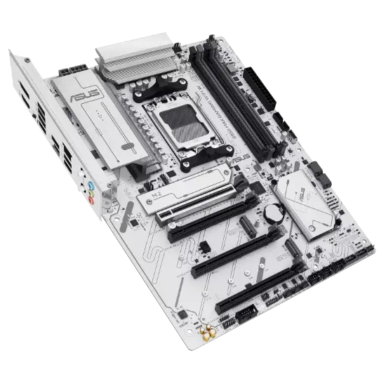 ASUS B850 MAX GAMING WIFI 7 AMD AM5 DDR5 ANAKART BEYAZ resmi