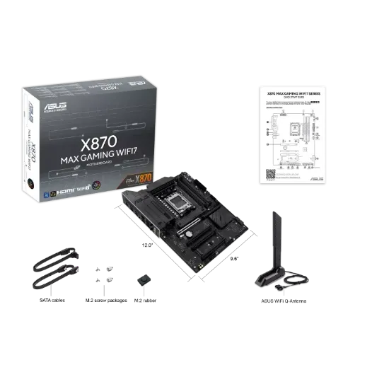 ASUS X870 MAX GAMING WIFI7 AMD AM5 DDR5 ANAKART resmi