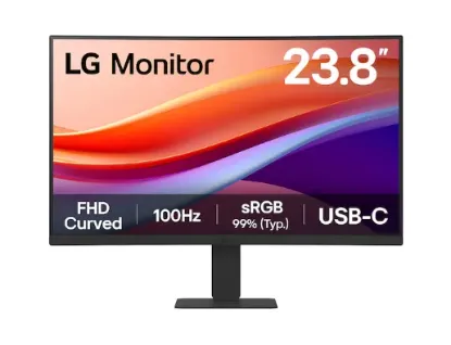 23.8 LG 24U421A-B FHD 5MS 100HZ HDMI USB-C CURVED resmi
