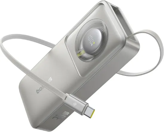 BASEUS FREE2PULL 30W 10.000MAH POWERBANK - GREY resmi