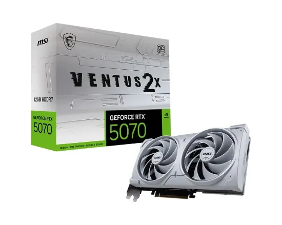MSI GEFORCE 5070 12G VENTUS 2X OC WHITE 192BIT VGA resmi