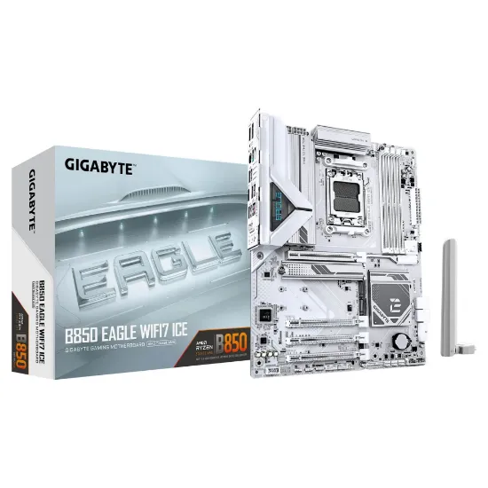 GIGABYTE B850 EAGLE WIFI7 ICE DDR5 M.2 HDMI DP ATX AM5 resmi